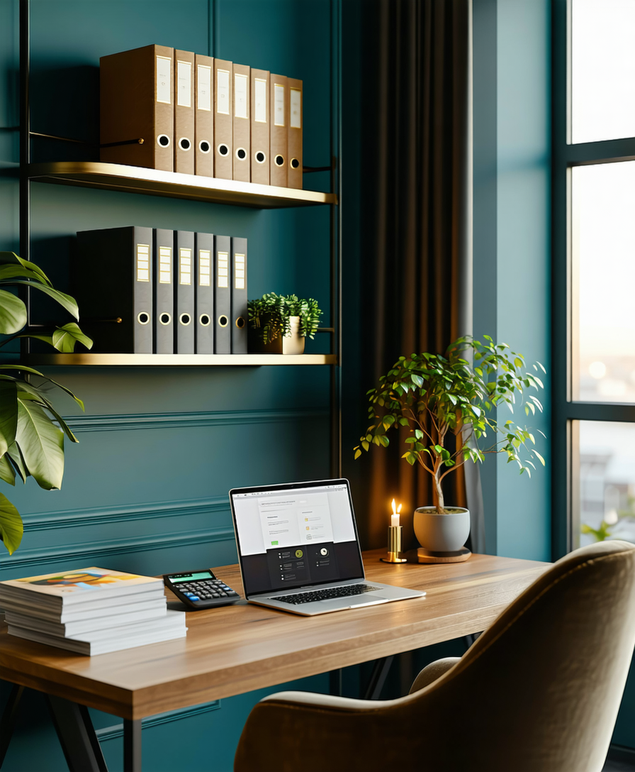 Ambiente de um escritório de contabilidade